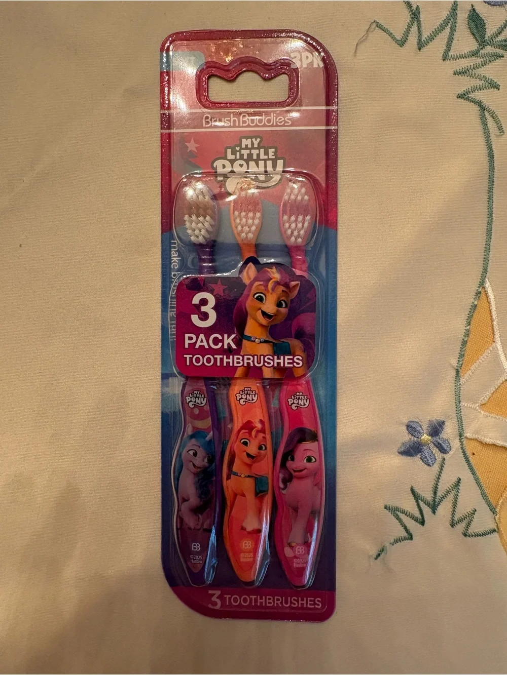 My Little Pony Kids Toothbrushes - 3 Pack, Pink/Blue/Orange NWT